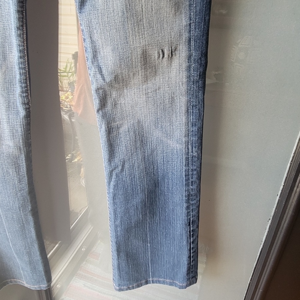 7 For All Mankind Bootcut Womens 28 Rise 8" Denim Flare Stretch Blue Stretchy - Picture 10 of 12